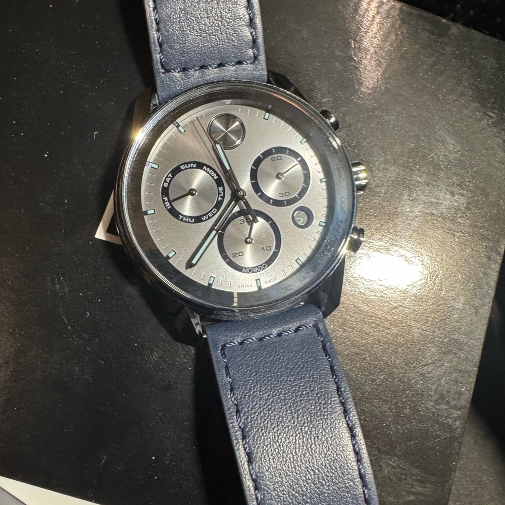 MOVADO
Men's Bold Verso Swiss Quartz Chronograph Navy Genuine Leather